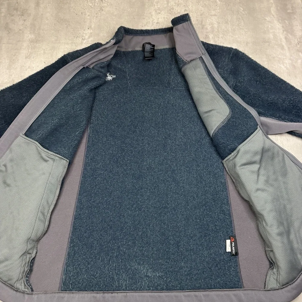 North Face Men's Grizzly Hybrid Full Zip Fleece Jacket Polartec Brown Large